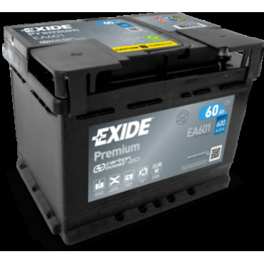 Акумулятор 12V/60Ah/600A EXIDE ea601