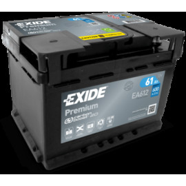 Акумулятор Premium (242×175×175), 61Ач, 600А, R+ EXIDE ea612