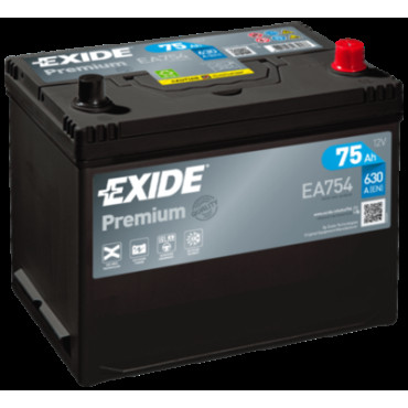 Аккумулятор 75ач, 630а EXIDE ea754