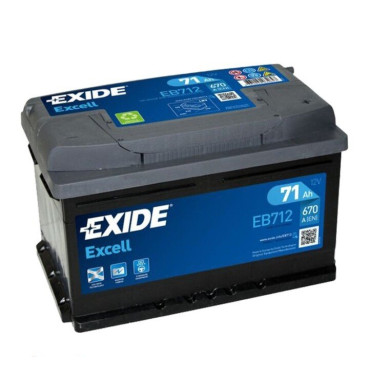 Акумулятор 12V/71Ah/670A EXIDE eb712