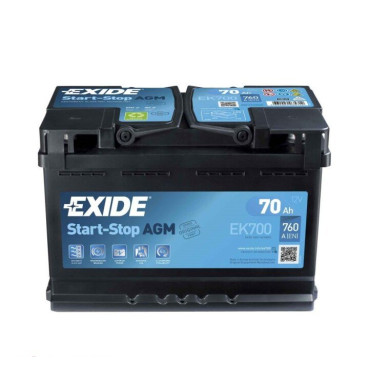 Акумулятор 70ач, 760а EXIDE ek700
