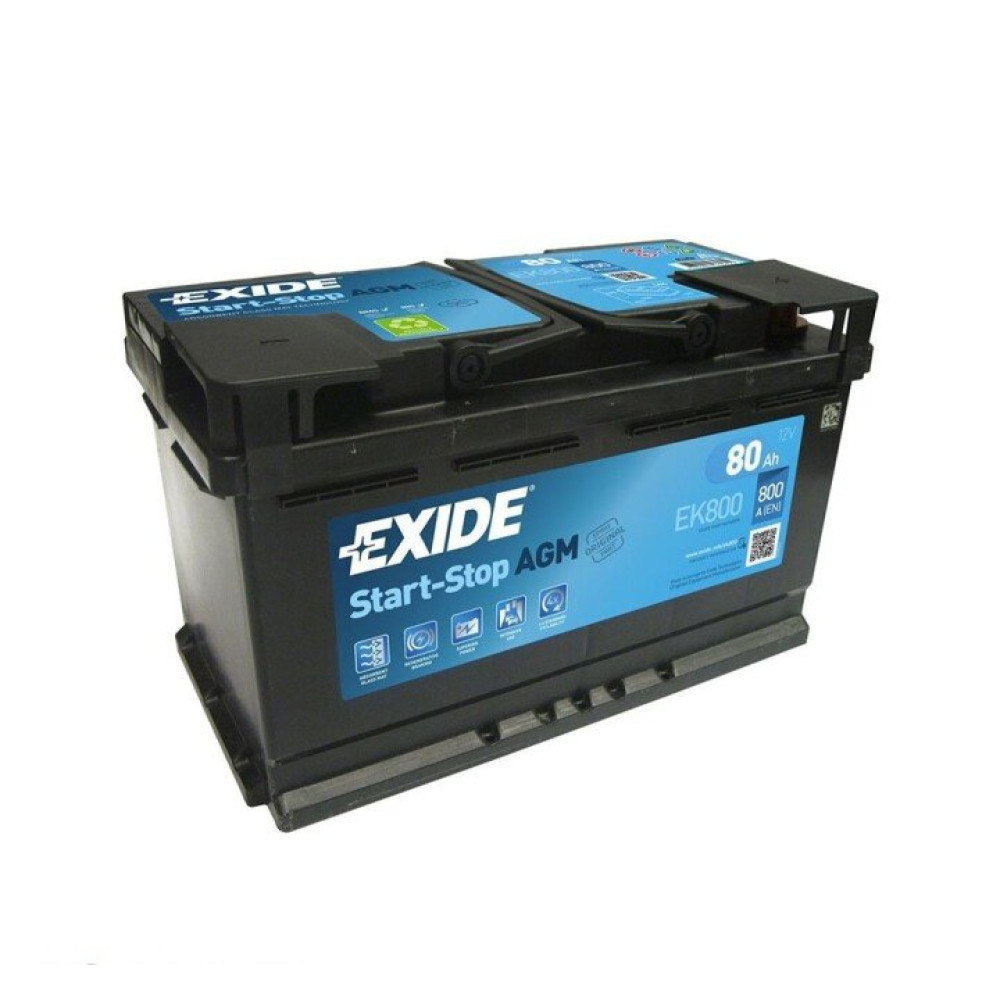 Акумулятор 80ач, 800а EXIDE ek800