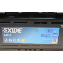 Акумулятор 12V/82Ah/800A EXIDE ek820