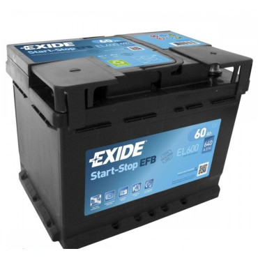 Акумулятор 60ач, 640а EXIDE el600