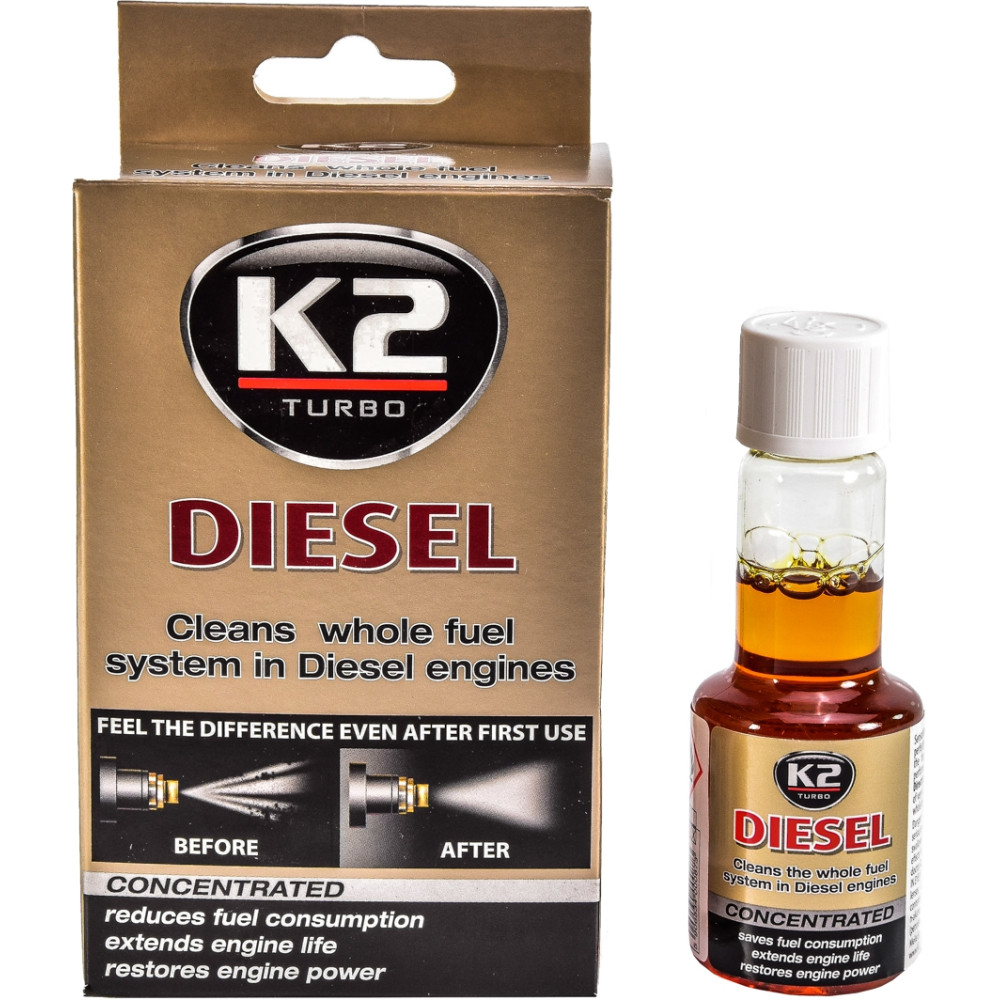Очиститель дизельных форсунок TURBO DIESEL, 50 мл K2 et3122
