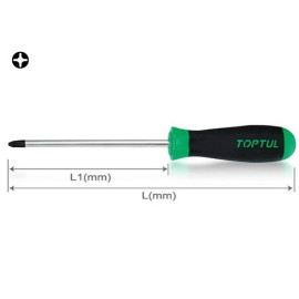 Отвертка крестовая 80mm TOPTUL fbab0108