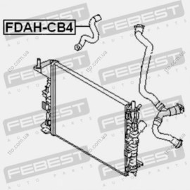 Патрубок радіатора Febest fdahcb4