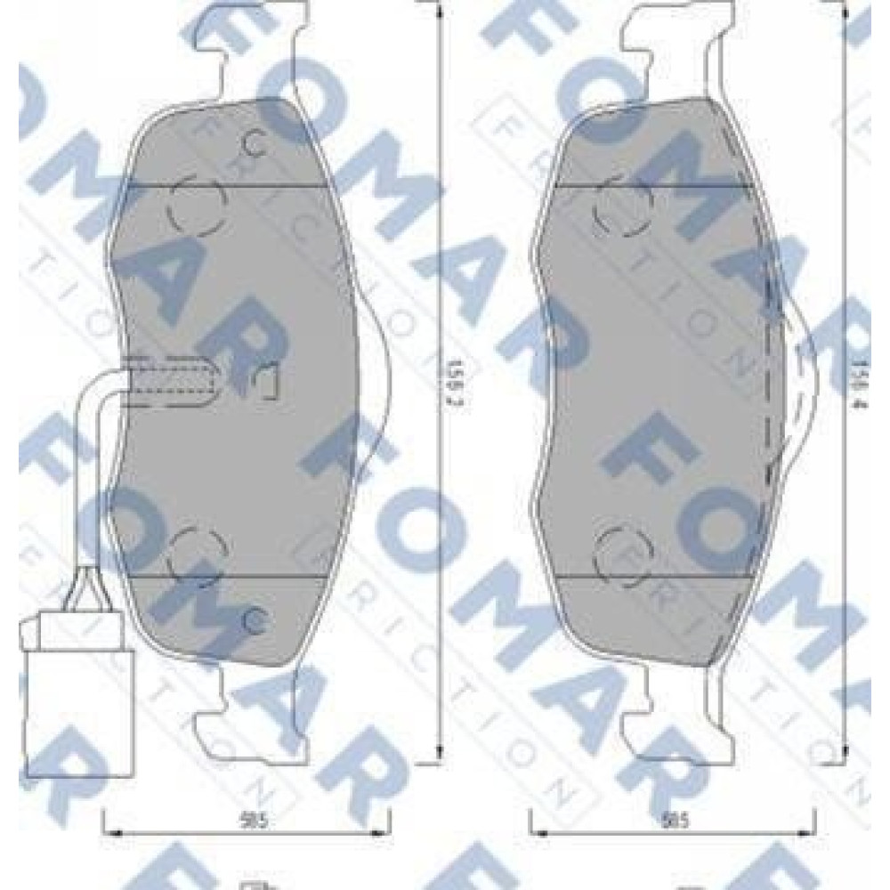 Колодки тормозные дисковые Fomar fo493081