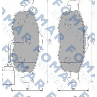 Колодки тормозные дисковые Fomar fo493081