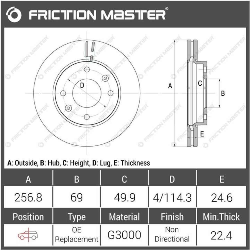 Тормозные диски FRICTION MASTER r1263