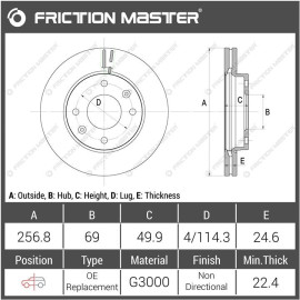 Тормозные диски FRICTION MASTER r1263