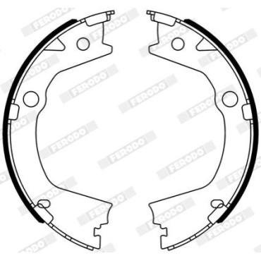 Комплект тормозных колодок из 4 шт. барабанов Ferodo fsb4318