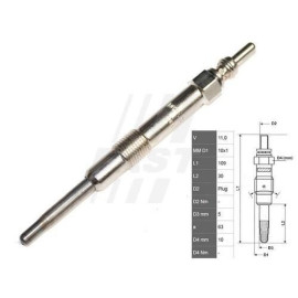Свічка розжарення FAST ft82733