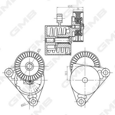 Шкив натяжной GMB gat10090