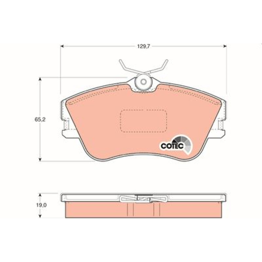 Комплект тормозных колодок для дисковых тормозов TRW gdb1092