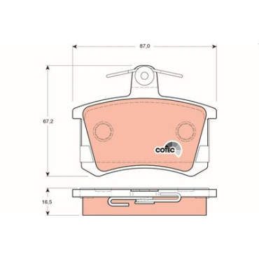 Тормозные колодки задние TRW gdb1163