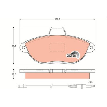 Тормозные колодки передние TRW gdb1216