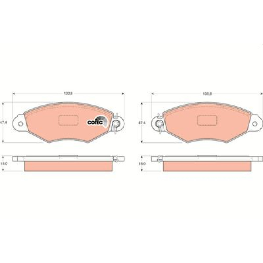 Гальмівні колодки передні TRW gdb1321