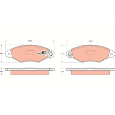Гальмівні колодки передні TRW gdb1321