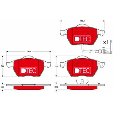 Комплект гальмівних колодок TRW gdb1403dte