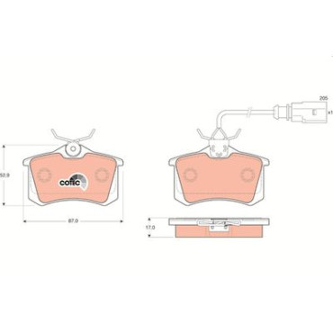 Комплект гальмівних колодок TRW gdb1415