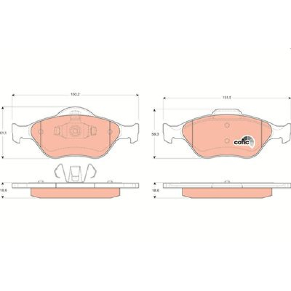 Комплект тормозных колодок TRW gdb1419