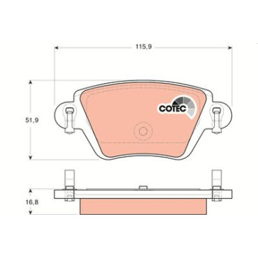Комплект тормозных колодок TRW gdb1525