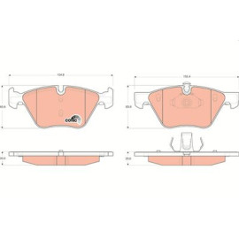 Комплект гальмівних колодок - дискові TRW gdb1559