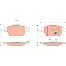 Комплект гальмівних колодок trw gdb1605