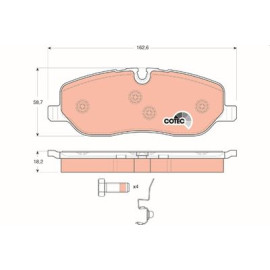 Комплект гальмівних колодок до дискових гальм TRW gdb1631