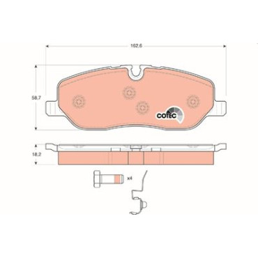 Комплект тормозных колодок для дисковых тормозов TRW gdb1631