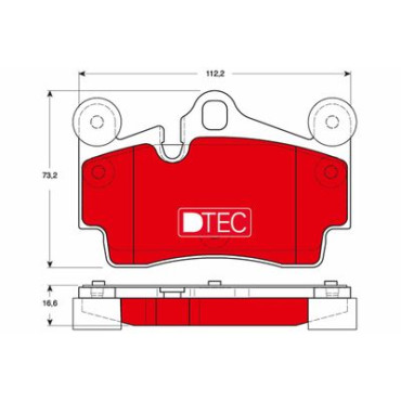 Комплект тормозных колодок TRW gdb1653dte