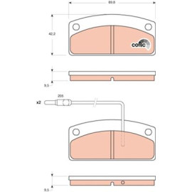 Колодки гальмівні TRW gdb1679