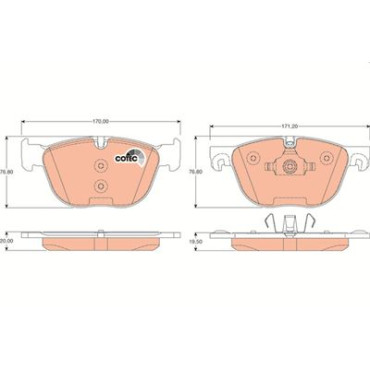 Комплект тормозных колодок TRW gdb1726