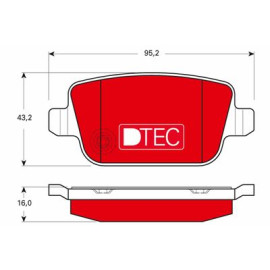 Комплект тормозных колодок TRW gdb1732dte