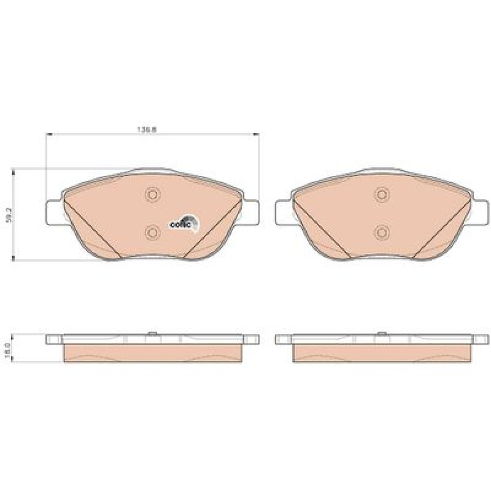 Тормозные колодки TRW gdb1926