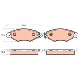 Комплект тормозных колодок из 4 шт. дисков TRW gdb2024