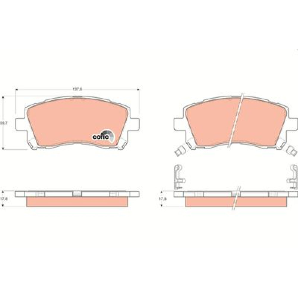 Комплект тормозных колодок TRW gdb3217