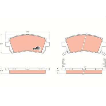 Комплект тормозных колодок TRW gdb3217