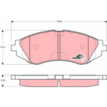Комплект тормозных колодок TRW gdb3265