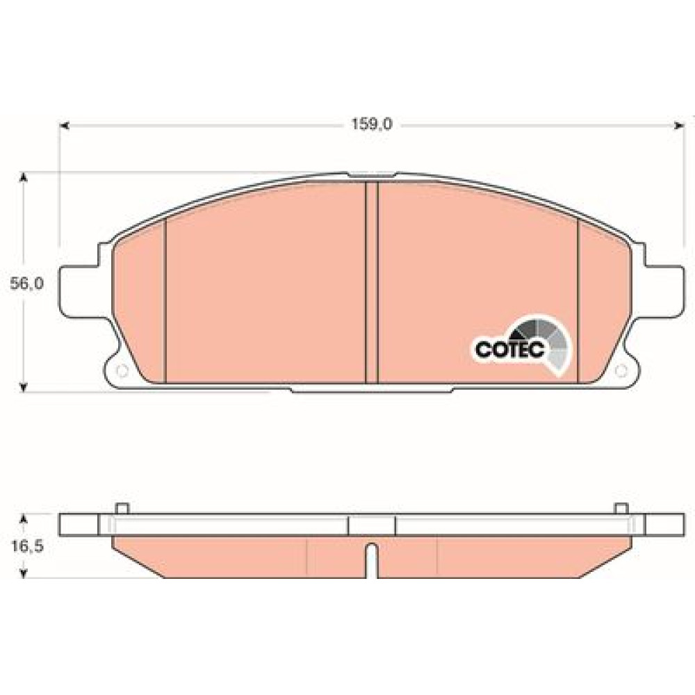 Комплект гальмівних колодок trw gdb3293