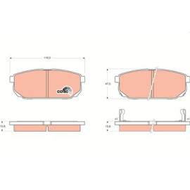 Комплект гальмівних колодок trw gdb3344
