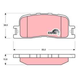 TRW gdb3374 Комплект тормозных колодок для дисковых тормозов TRW gdb3374