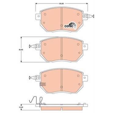Тормозные колодки передние TRW gdb3416