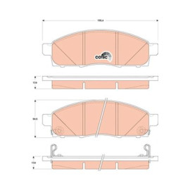 Комплект тормозных колодок из 4 шт. дисков TRW gdb3502