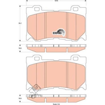 Тормозные колодки передние TRW gdb3505