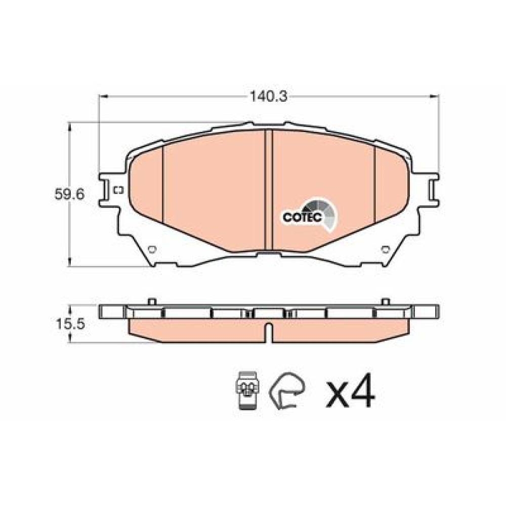 Комплект тормозных колодок TRW gdb3580