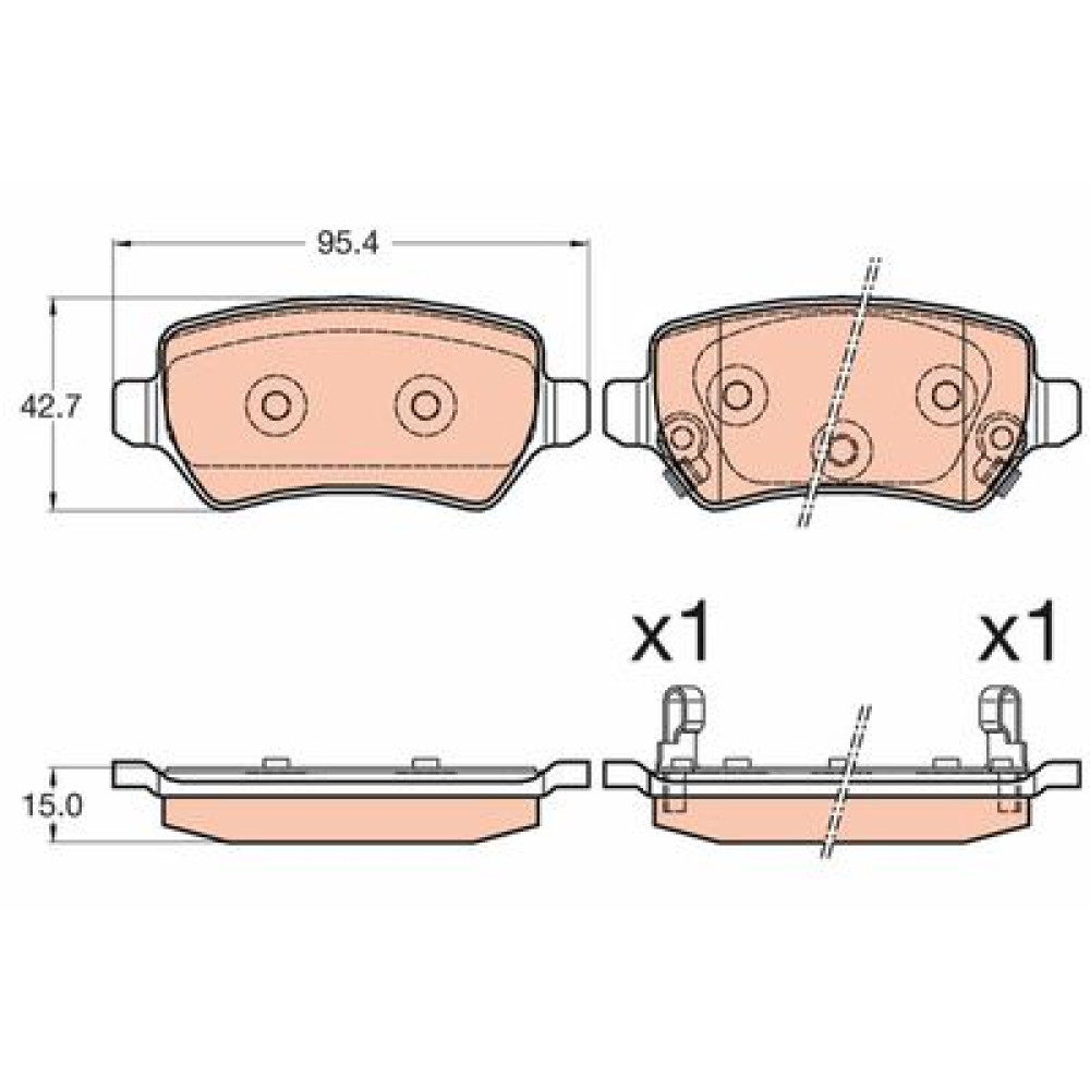 Тормозные колодки задние TRW gdb3585