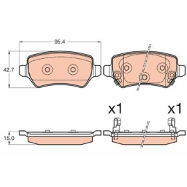 Тормозные колодки задние TRW gdb3585