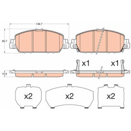 Тормозные колодки передние TRW gdb3615